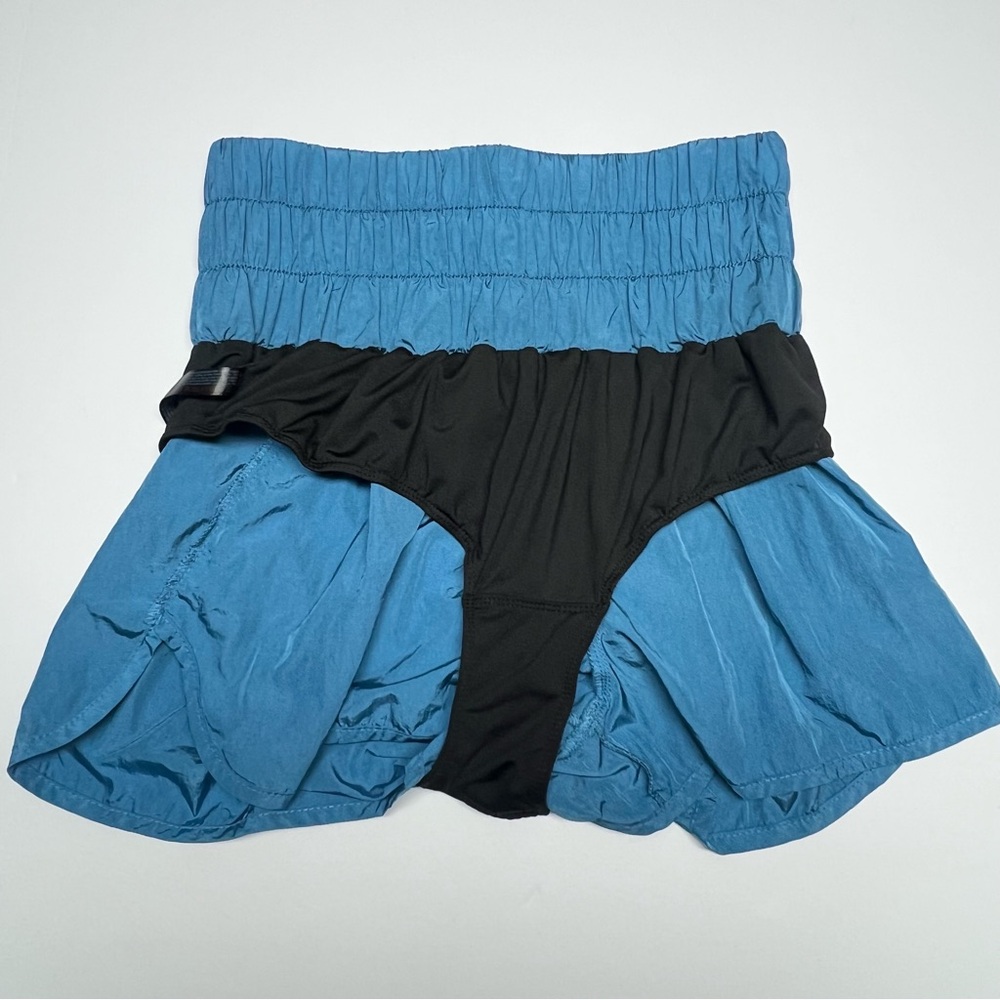 FREE PEOPLE MOVEMENT Blue Running Shorts Women’s Small High Rise Athletic Lined - Picture 8 of 11